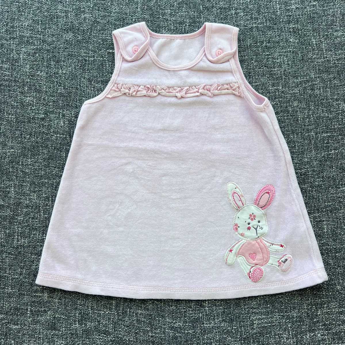 Girls 3-6 month pink Velour sleeveless autumn winter dress
