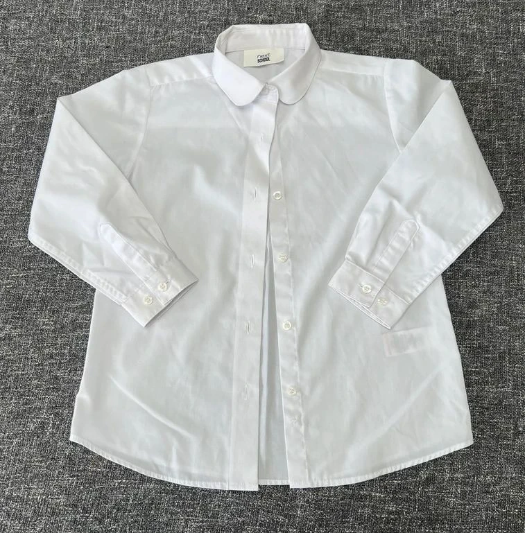 Girls 5-6 plain white long sleeve school shirt