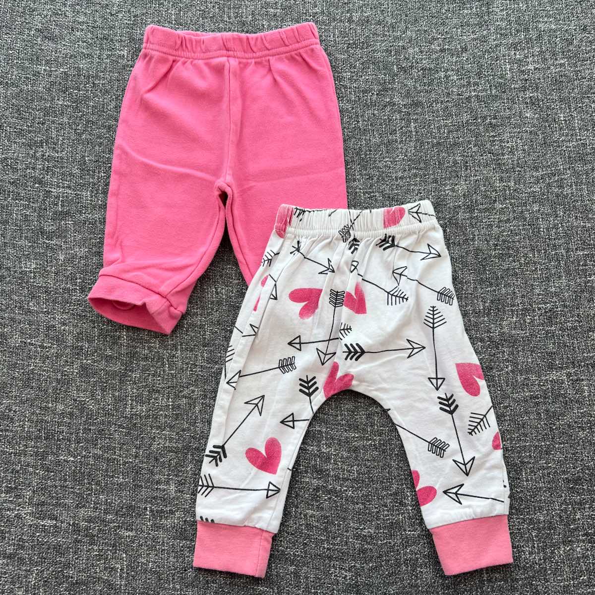 Go 3-6 month pink and white Autumn winter legging bundle