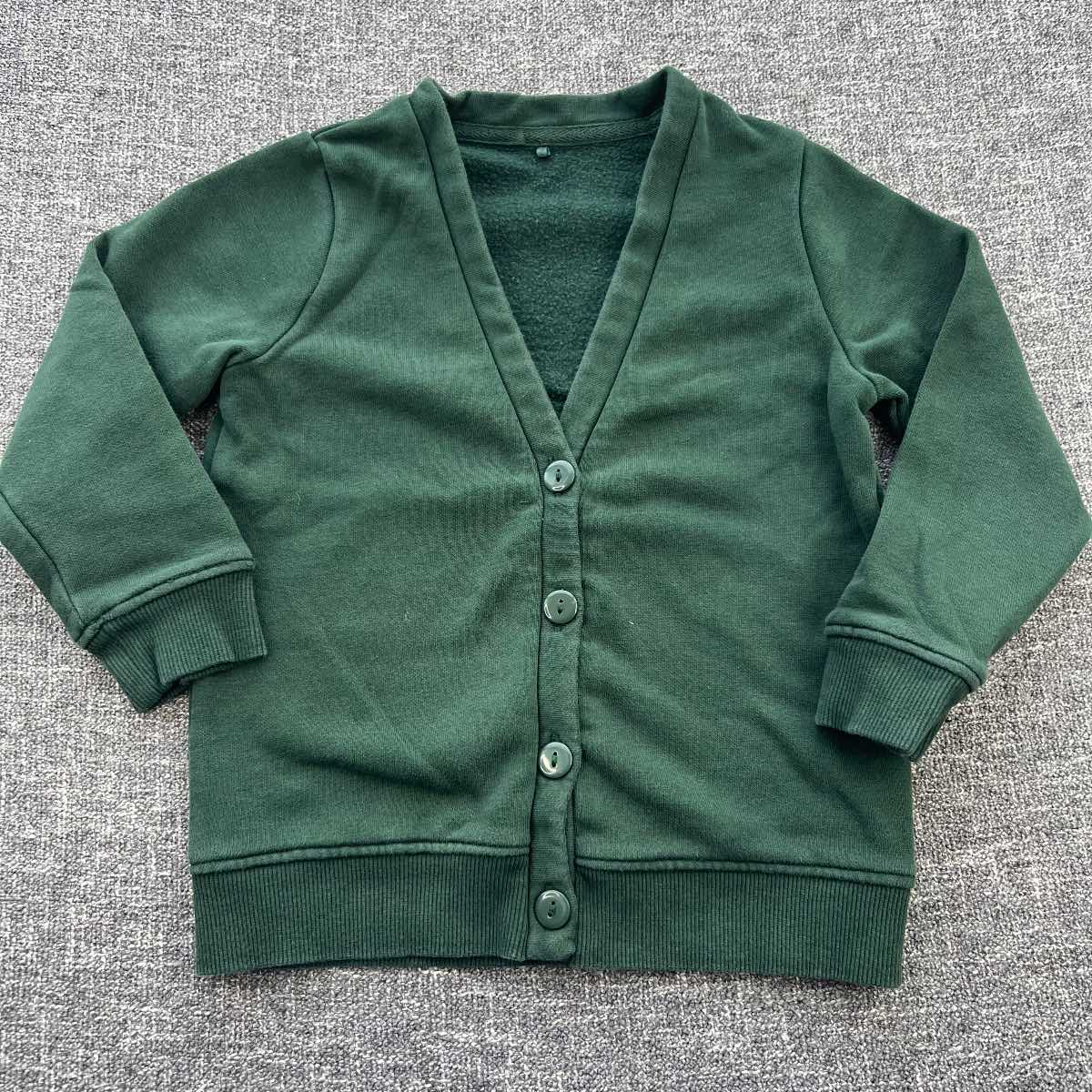 Girls 3-4 year green Autumn winter school cardigan