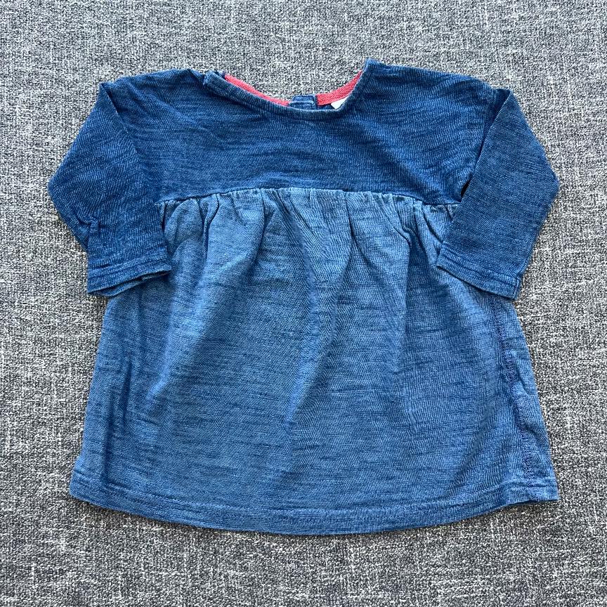 Girls 3-6 month blue long sleeve Autumn winter dress