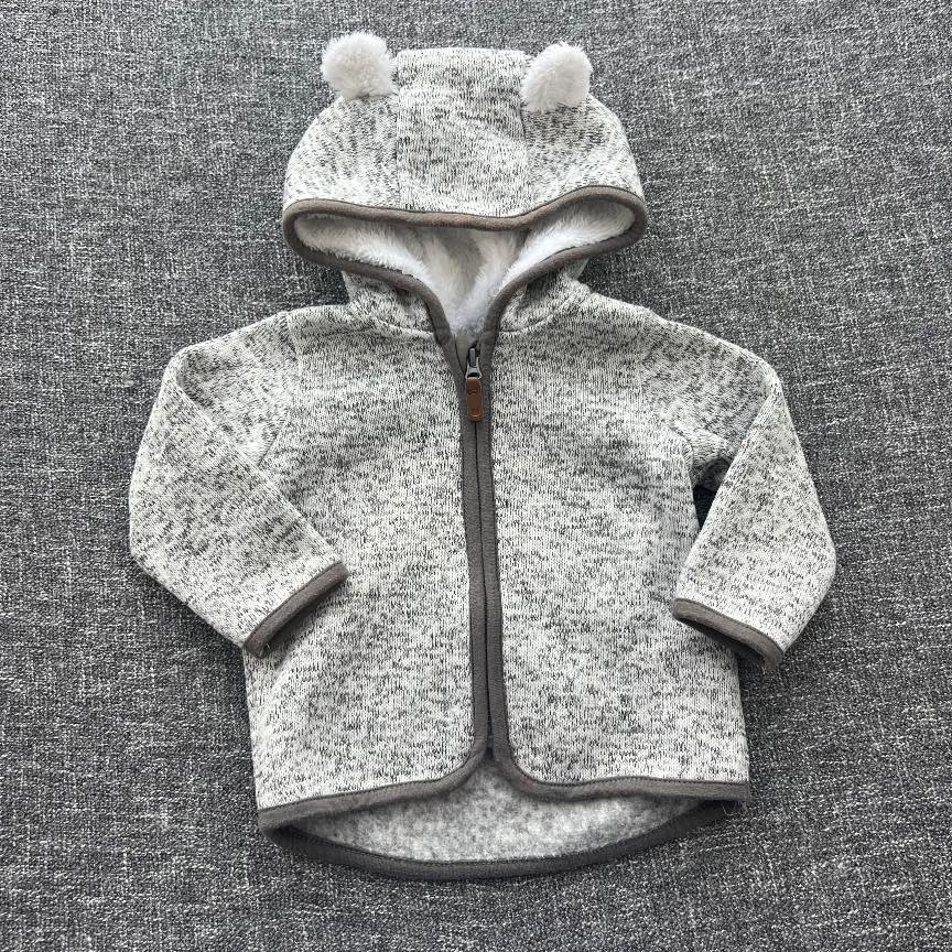 Boys, 4-6 months H&M grey Autumn winter fleece Hoodie