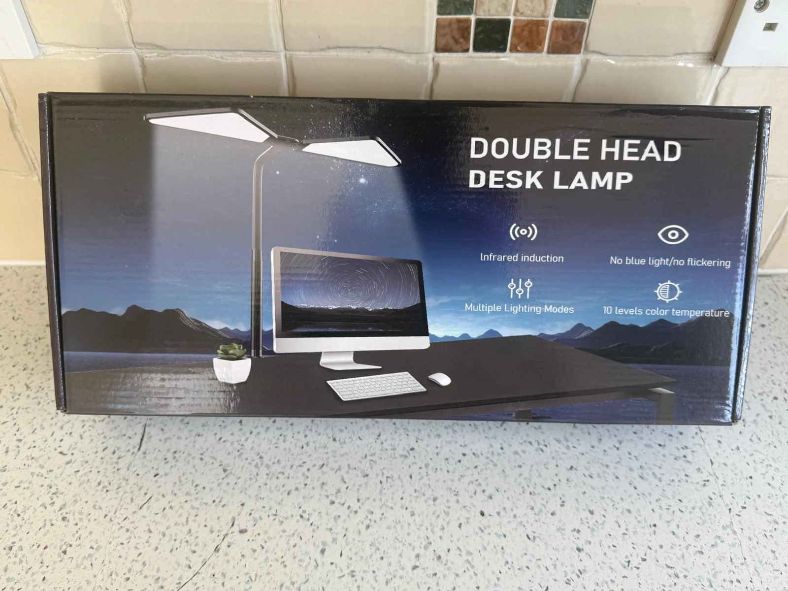 LED Desk Lamp – Dual‑Head – Eye‑Caring – 5 Colour Modes – Black