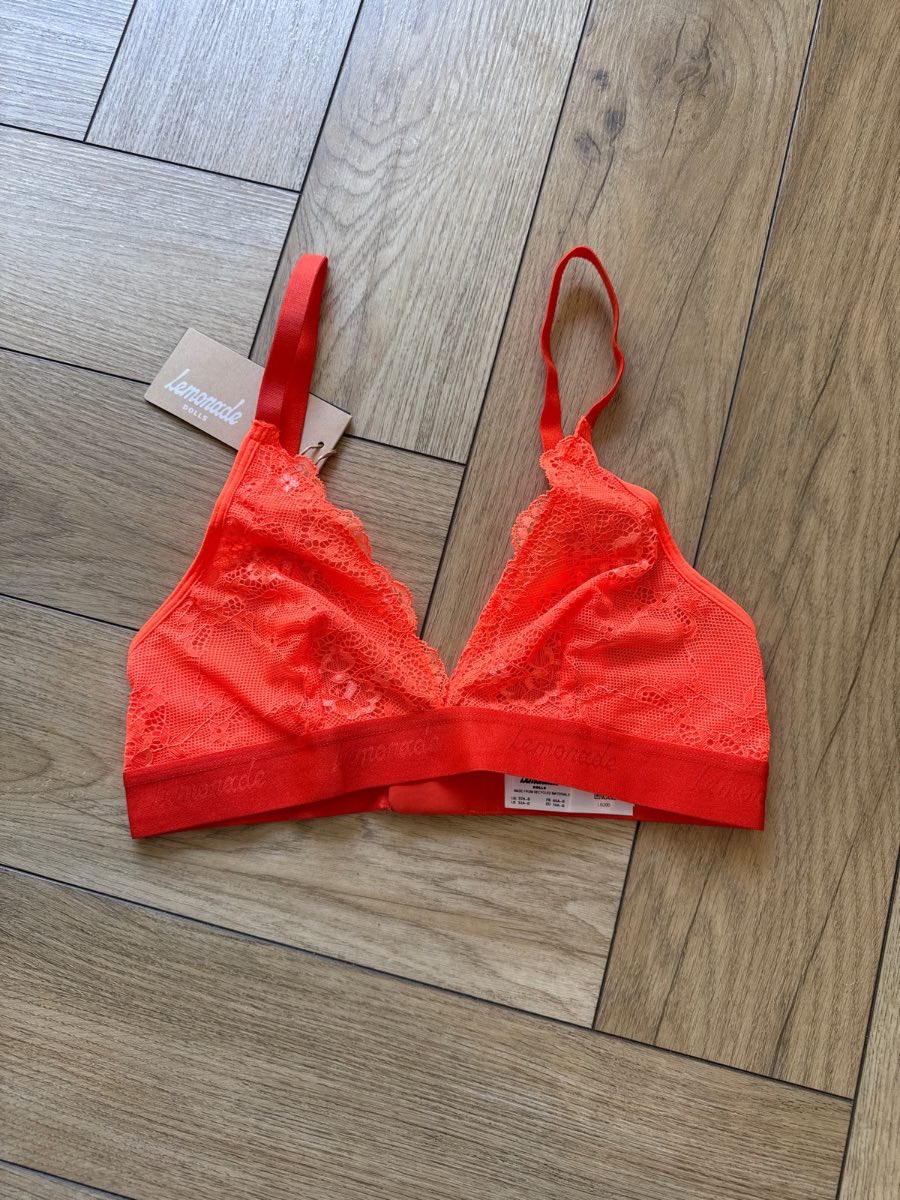 Lemonade Dolls - SIGNATURE LACE BRALETTE - NEON ORANGE