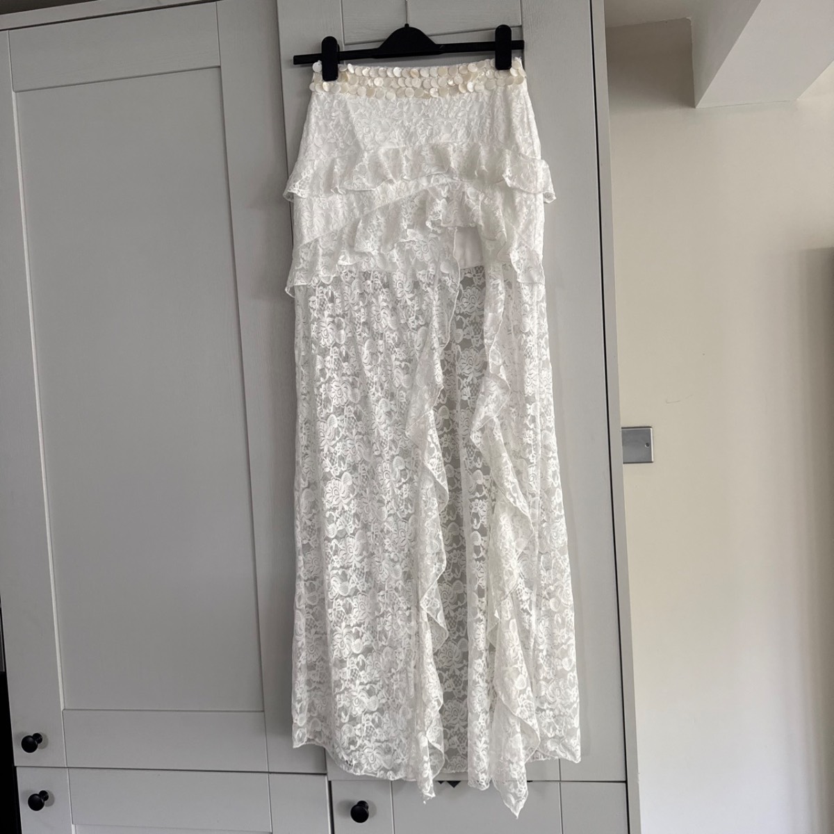 OUTCAST RIVANA MAXI SKIRT WHITE