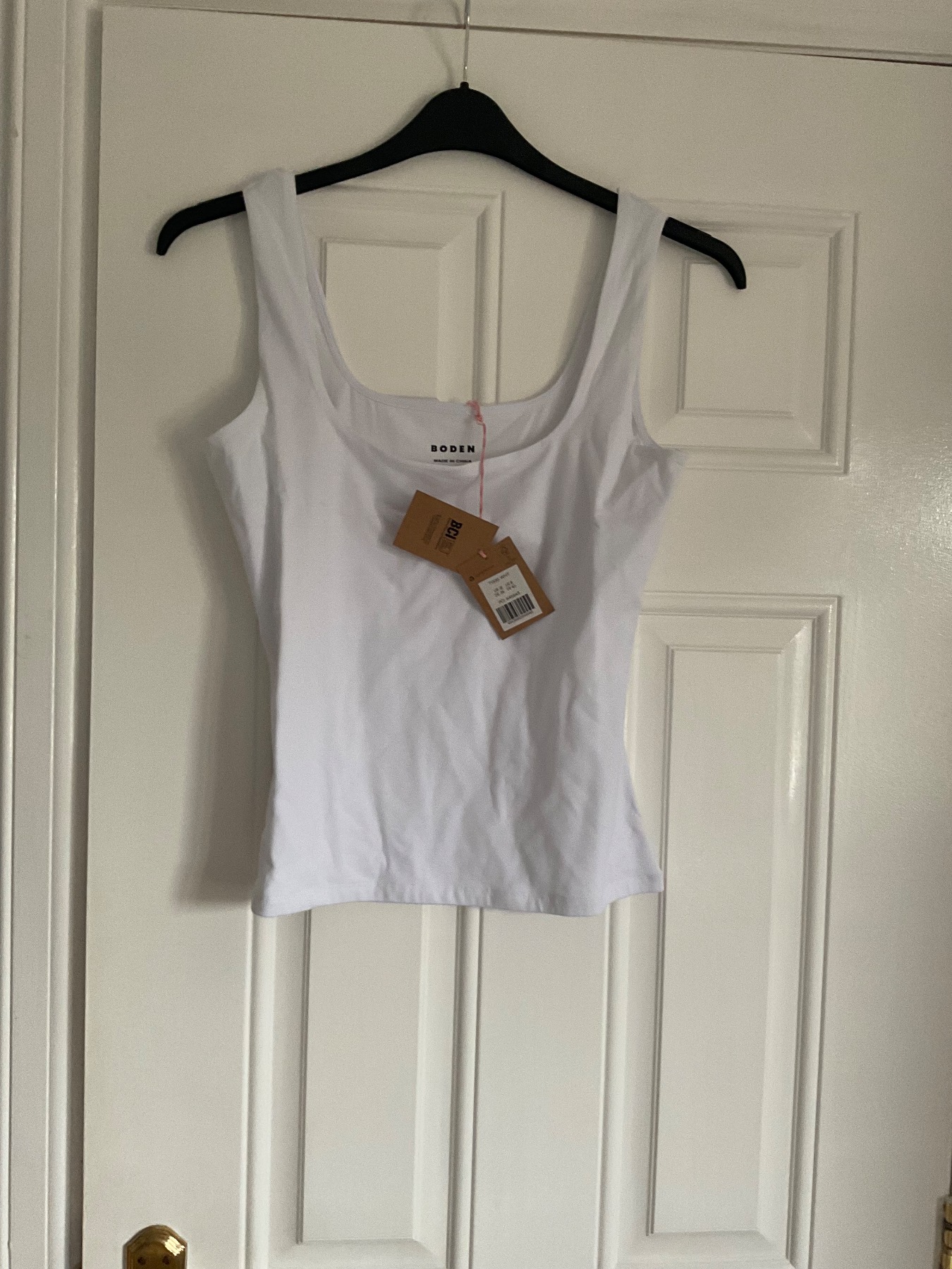 Boden White Square Neck Vest Top BNWT UK 12 RRP £25