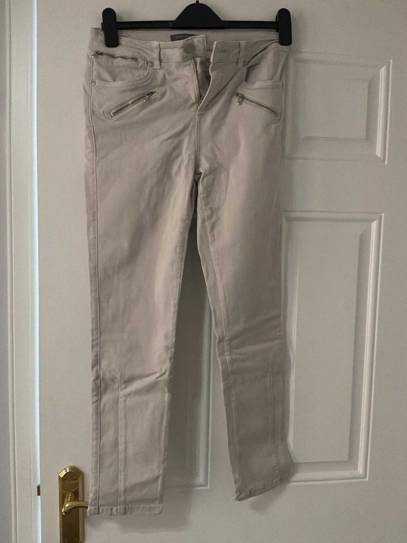 👖 Mint Velvet skinny jeans, stone/putty, size 12 short RRP £89