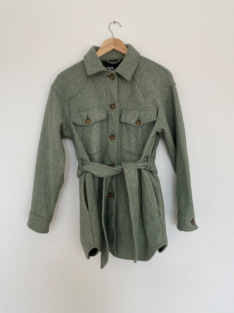 Zara Woman’s Pea Green Coat
