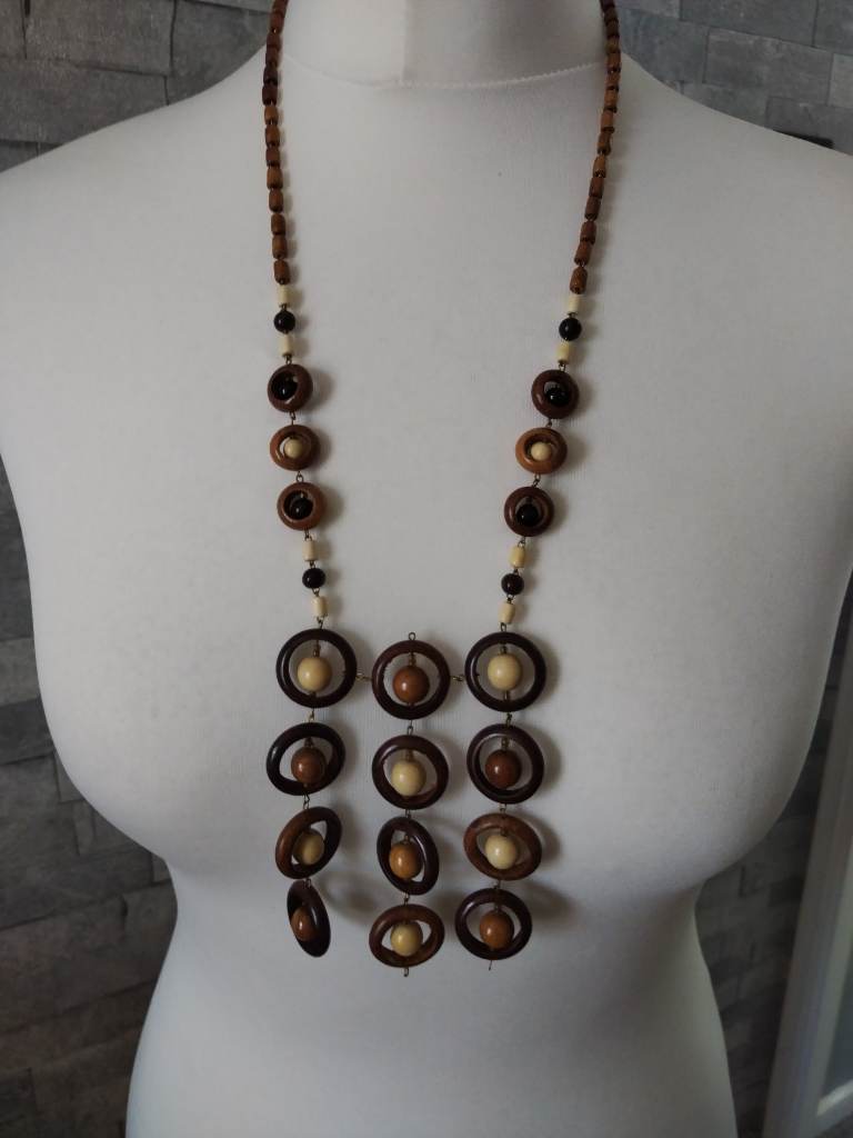 Handmade wooden necklace