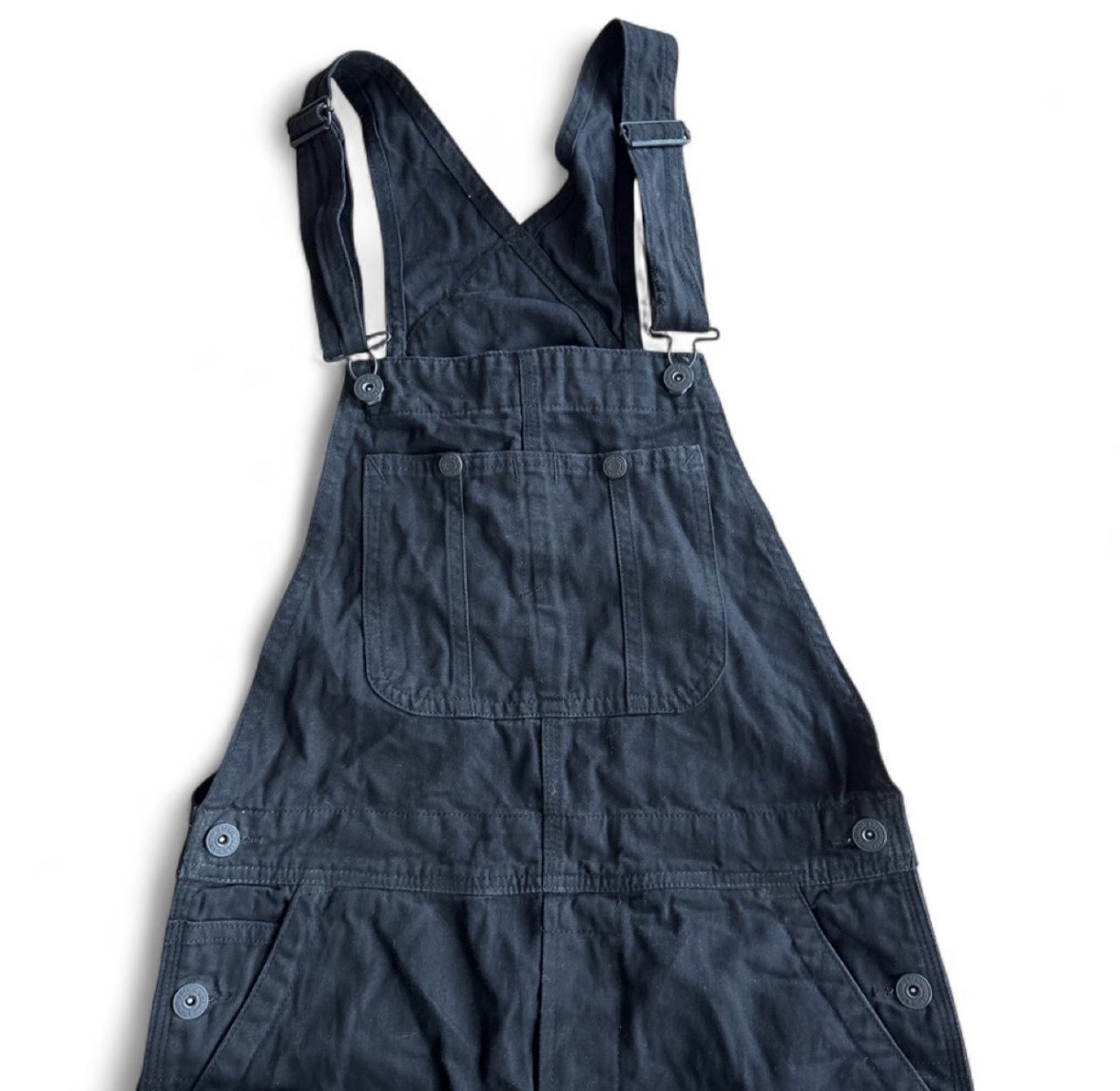 Denim Dungarees by H&M. Size 12-14, waist 32”. Excellent condition.
