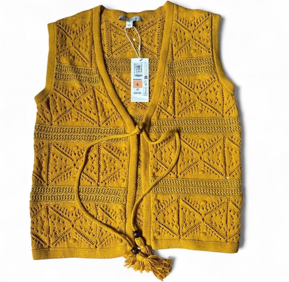 Crochet waistcoat by Marks & Spencer. New with tags.