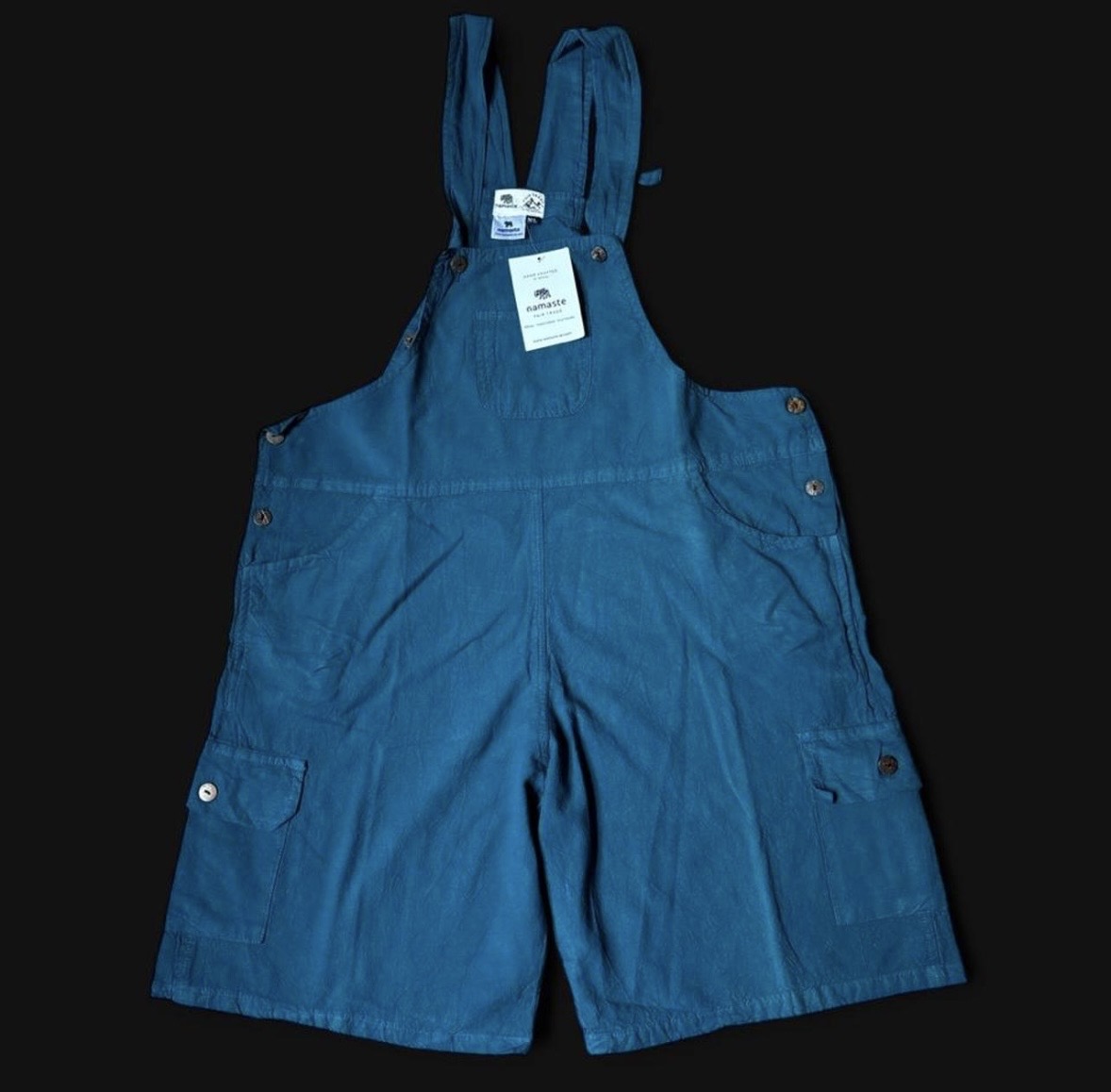 Namaste Short Dungarees. New With Tags. Size 12. Fair Trade.