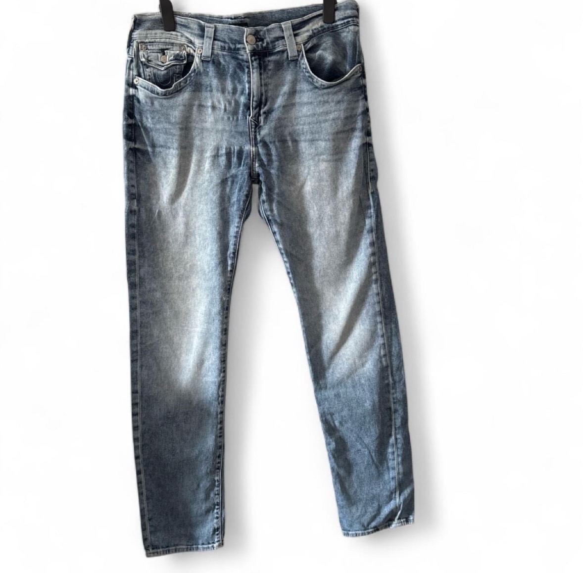 True Religion relaxed fit distressed jeans. 38”. Great condition.