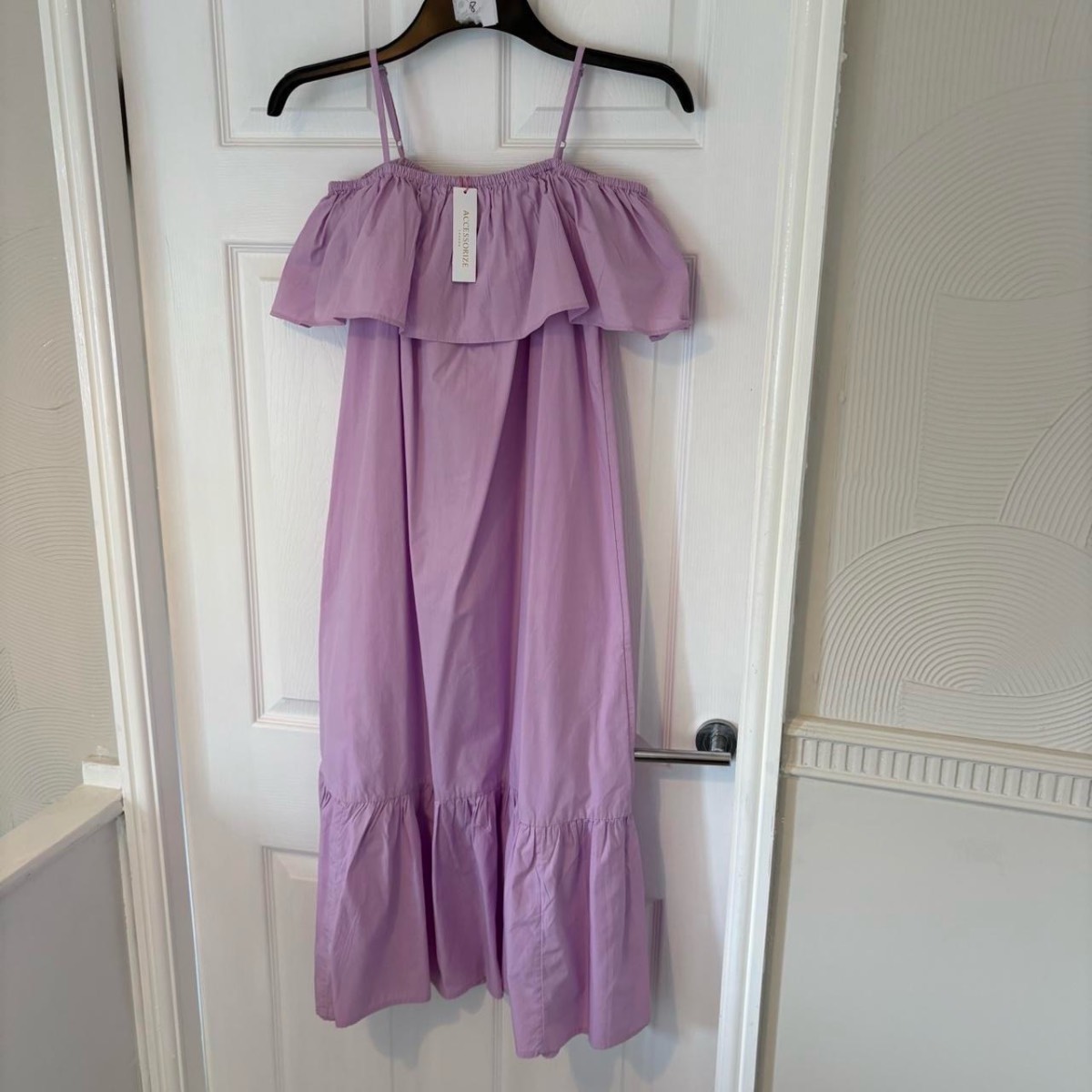 Accessorize lilac beach dress 100% cotton size 6