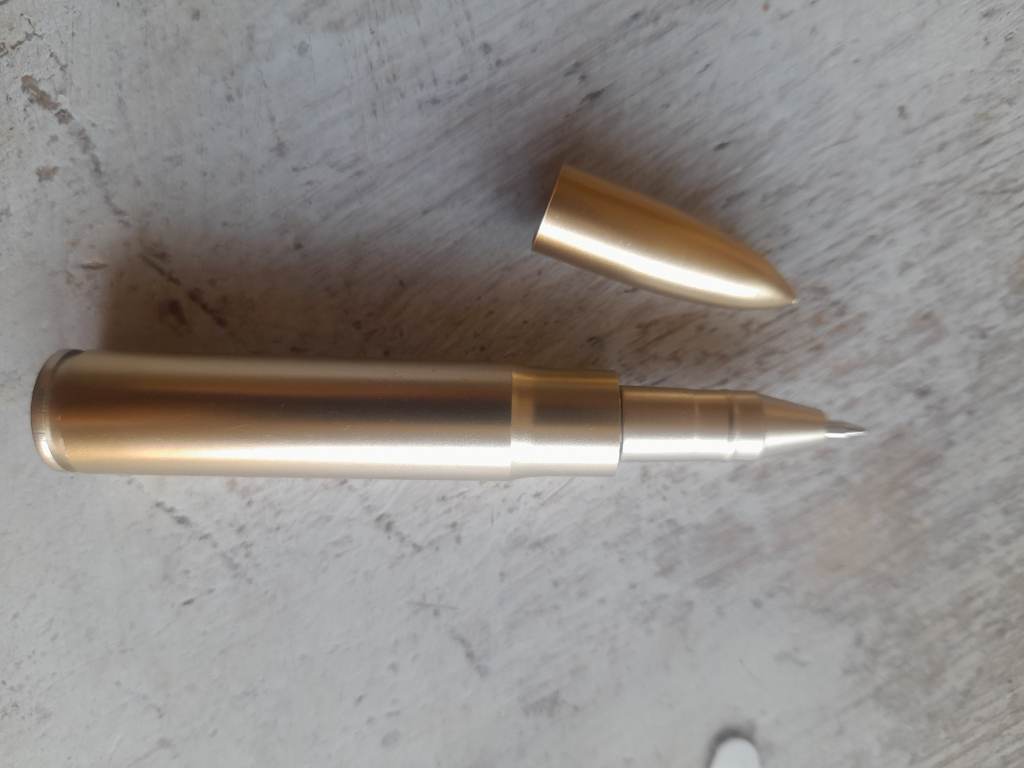 Joke novelty pen bullet rivet shaped