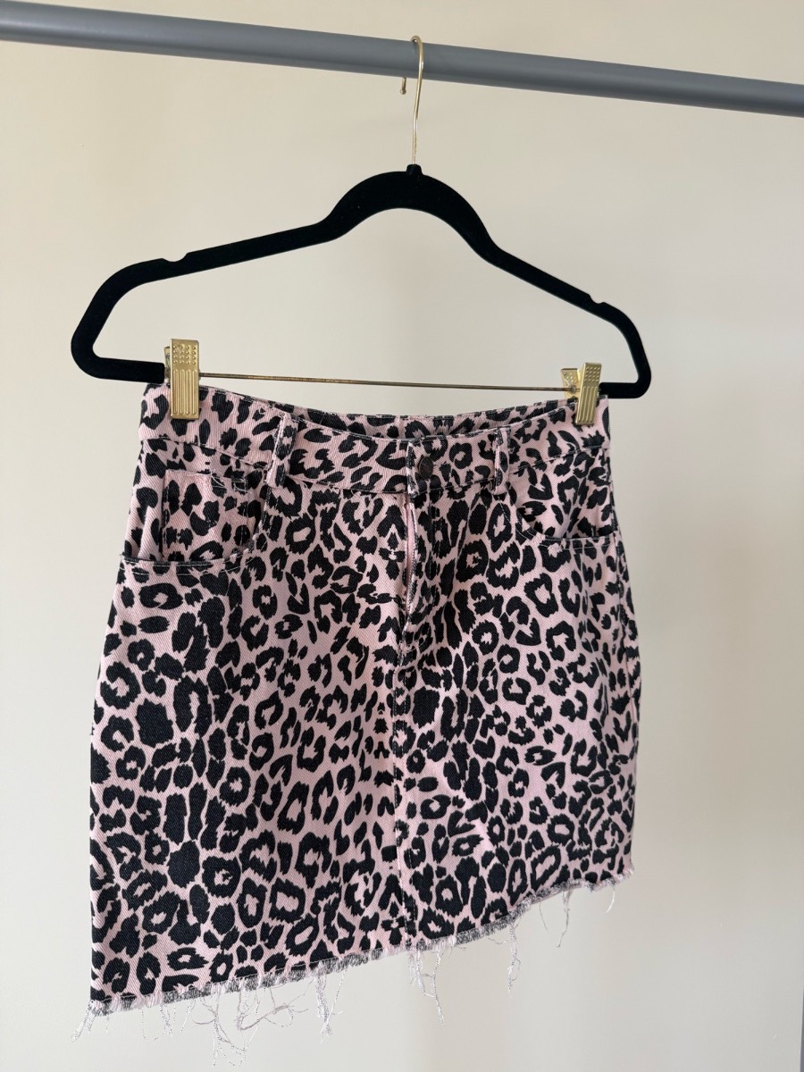 Leopard print skirt
