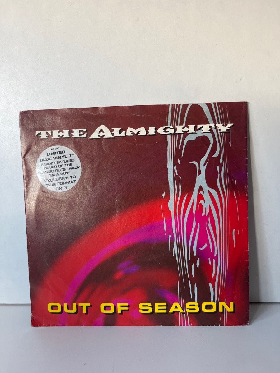 The Almighty-Out of Season vinyl 7” blue vinyl Heavy Metal vgc