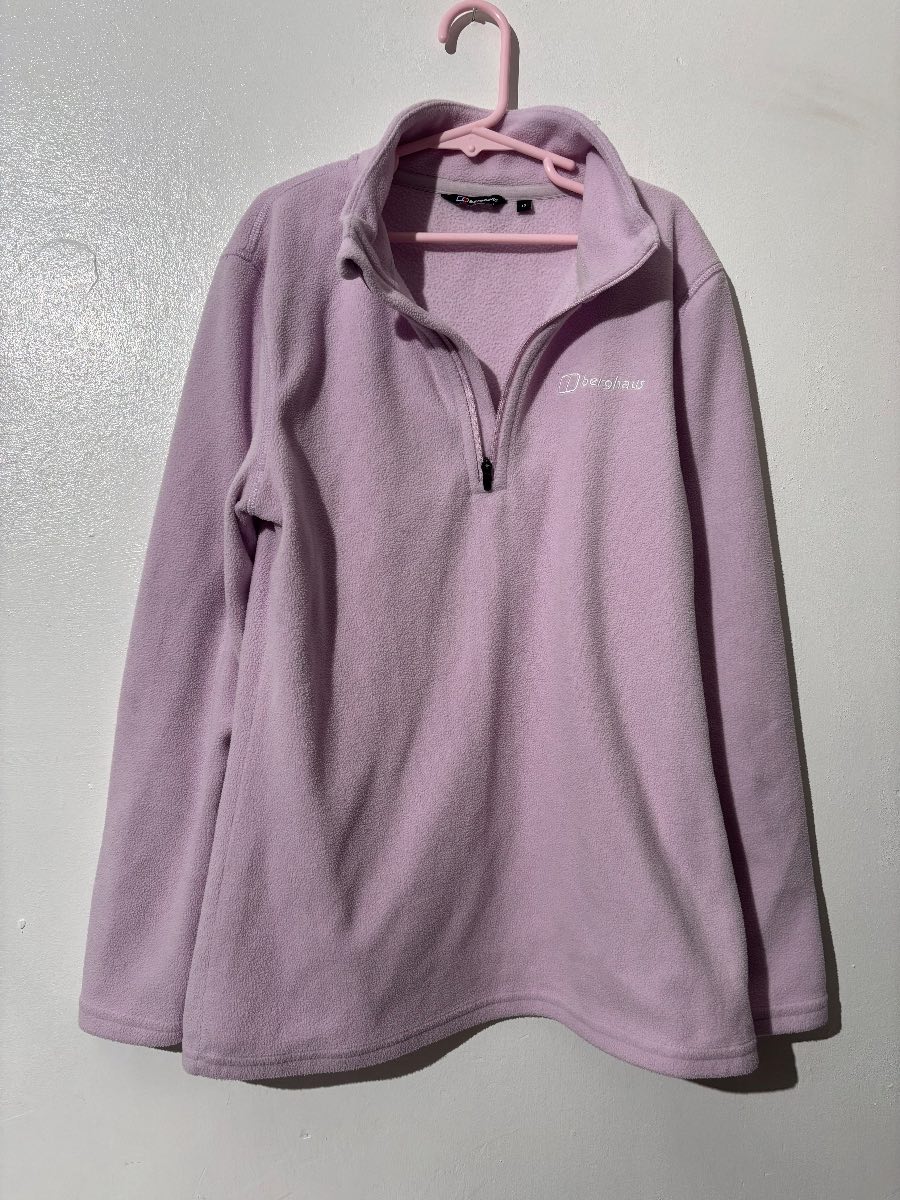 Kids purple Berghaus 3/4 zip pullover