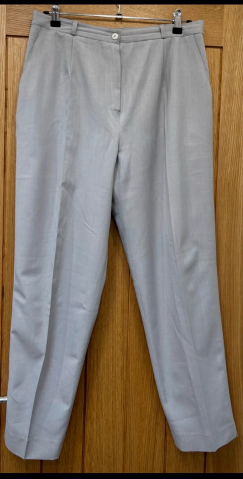 Tailored Light Grey Trousers (size 18)