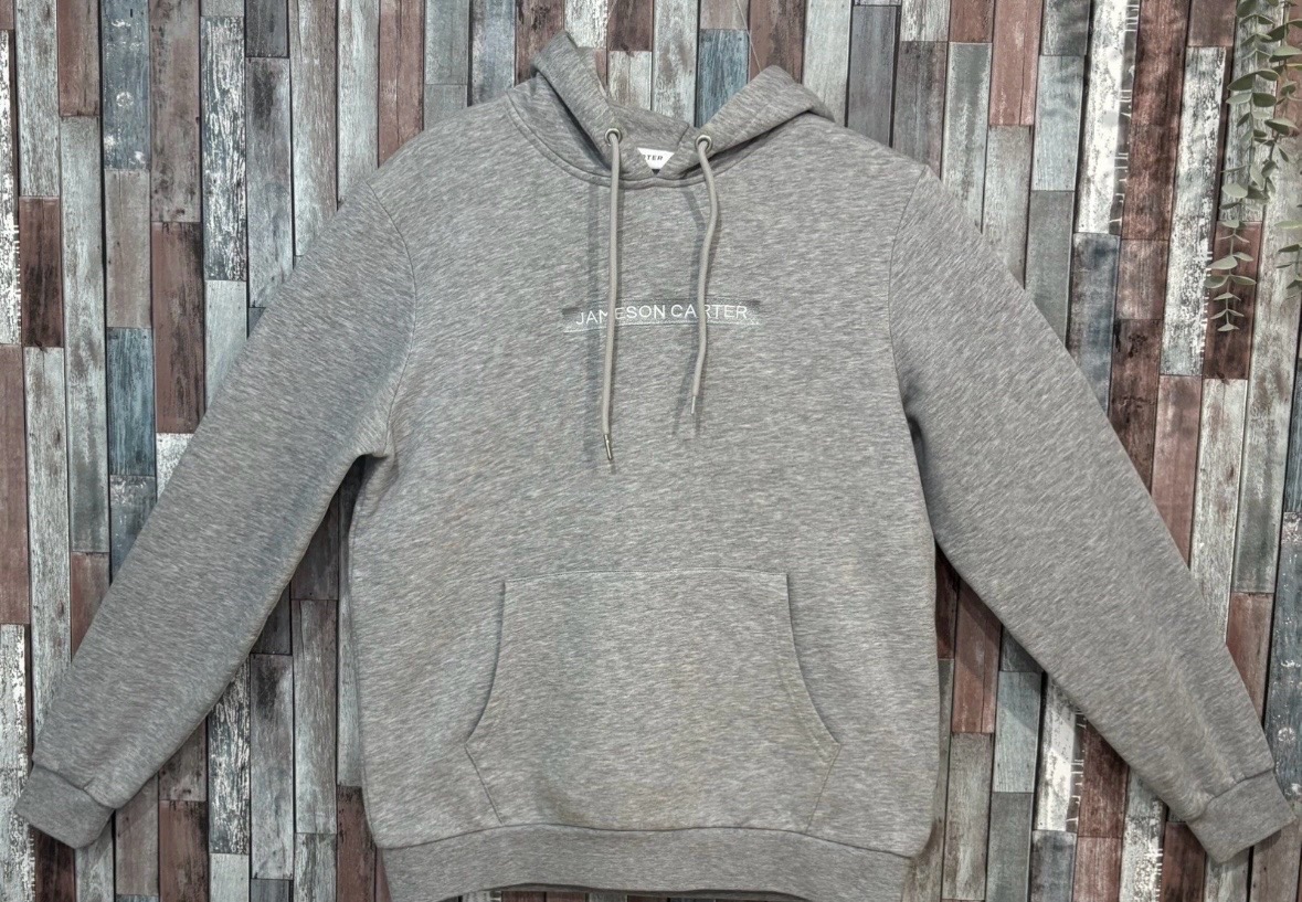 Jameson Carter Grey Marl Hoodie (Med)