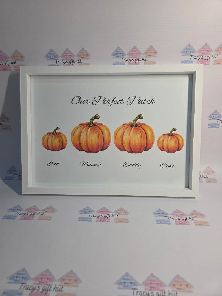 Personalised Family Pumpkin Patch Print