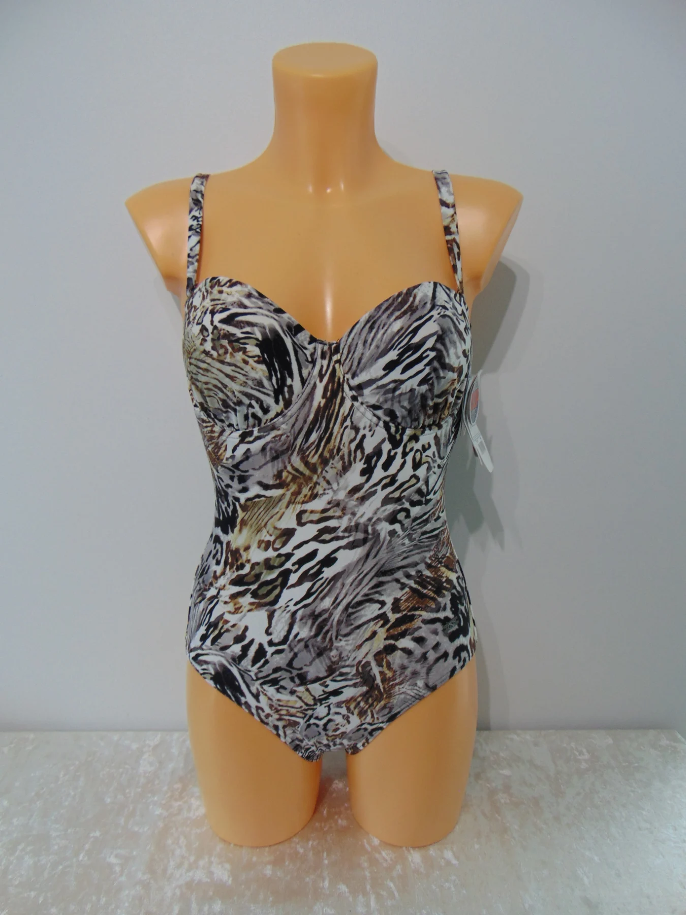 Naturana Animal Print Multiway Swimsuit UK 8 C Cup UK 30C