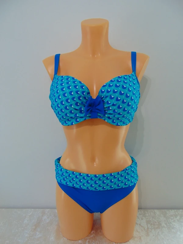 Curvy Kate Yacht Marina Bikini Set UK 32F / UK 10 F Cup + UK 8 Bikini Swim Bottoms
