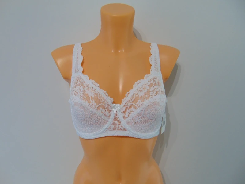 Naturana White Lace Full Cup Bra UK 36D