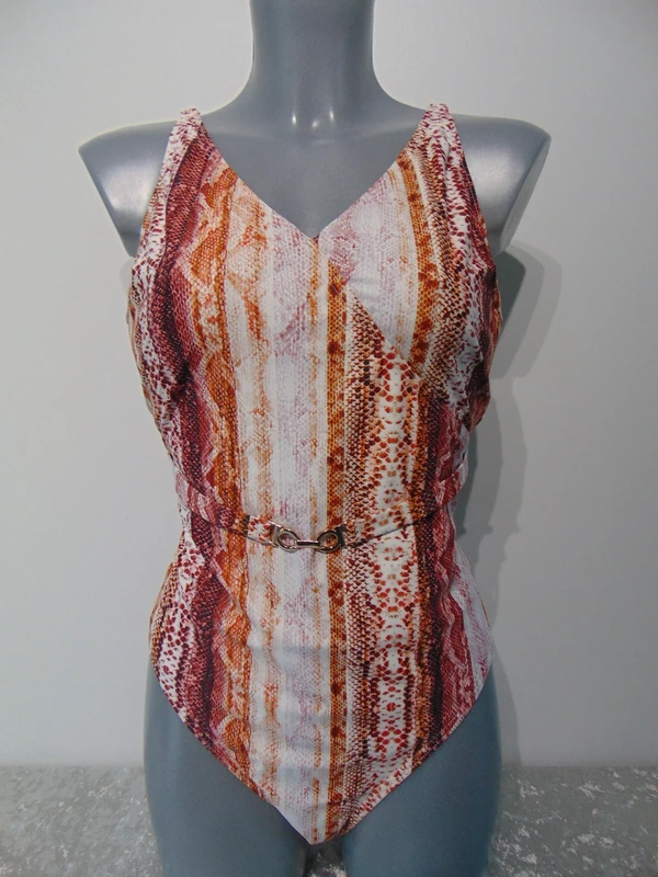 Figleaves Zagora Snake Tummy Control Multiway Swimsuit UK 38DD UK 16 DD Cup