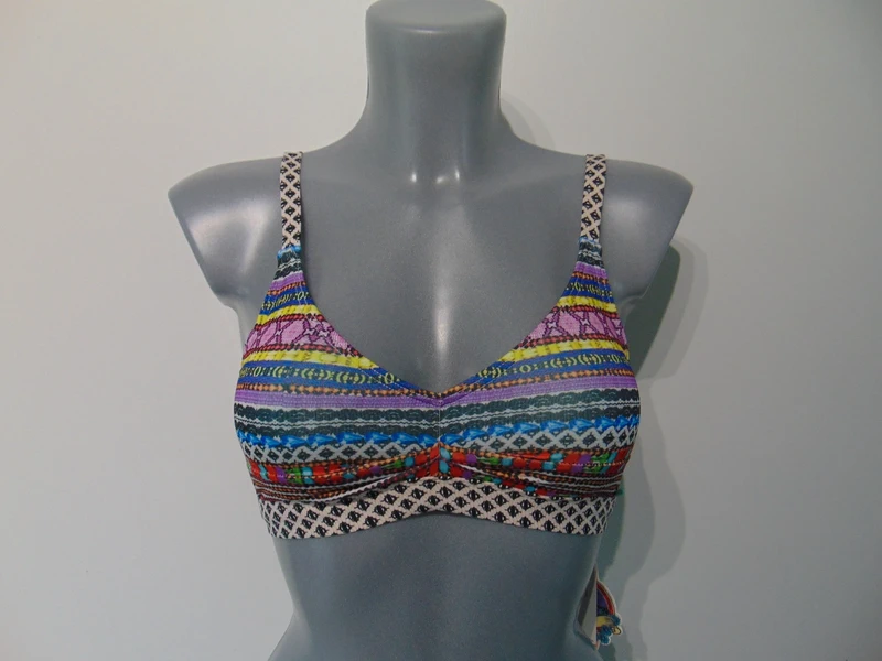 Moontide Piha Coachella Multicoloured Boho Multiway Bikini Top UK 8 B to C cup UK 30B 30C