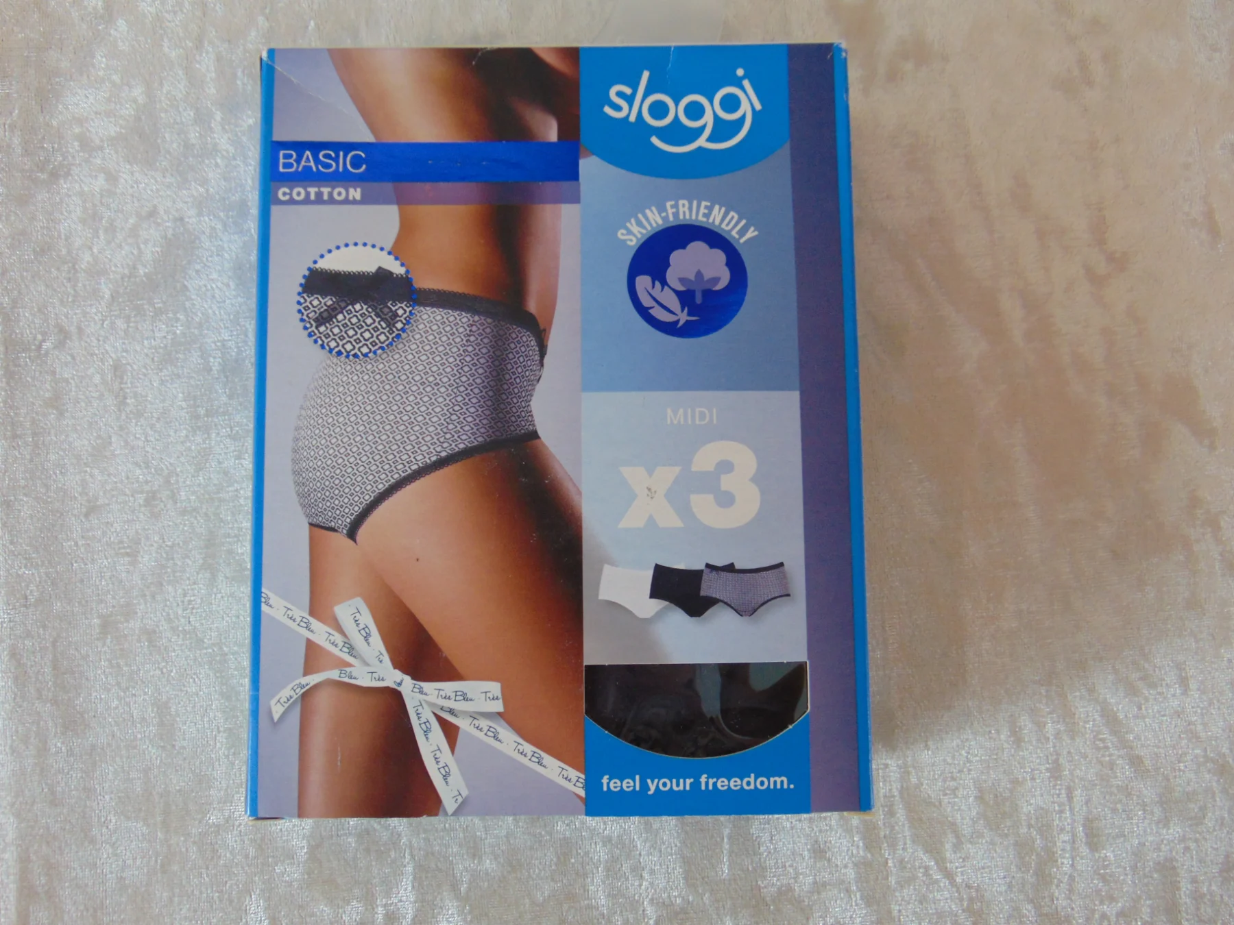 Sloggi 3 Pair Navy + Whit Midi Briefs Panties Knickers UK 20