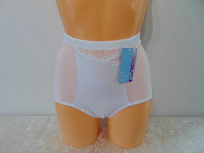 Berlei White High Waist Control Panties Girdle Briefs UK Small or UK 10