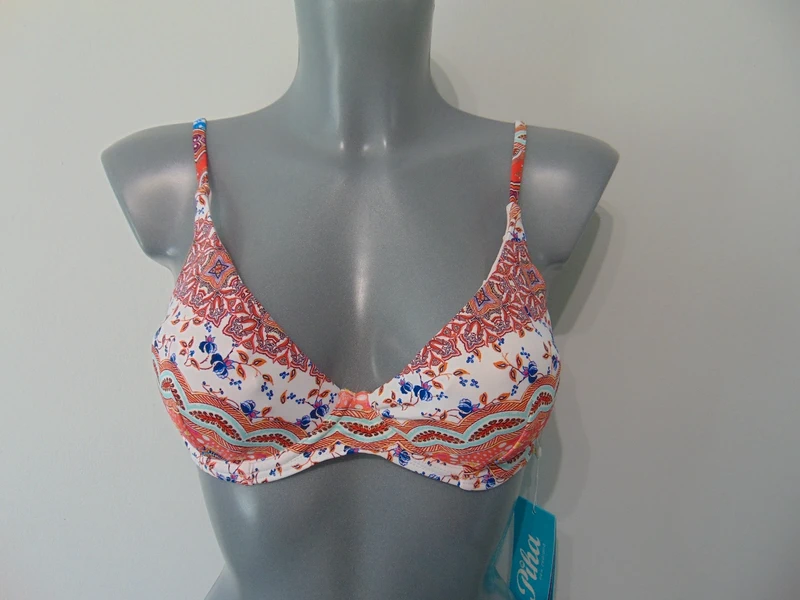 Moontide Piha Daisy Multicoloured Multiway Bikini Top UK 8 C to D Cup UK 30 C to D Cup