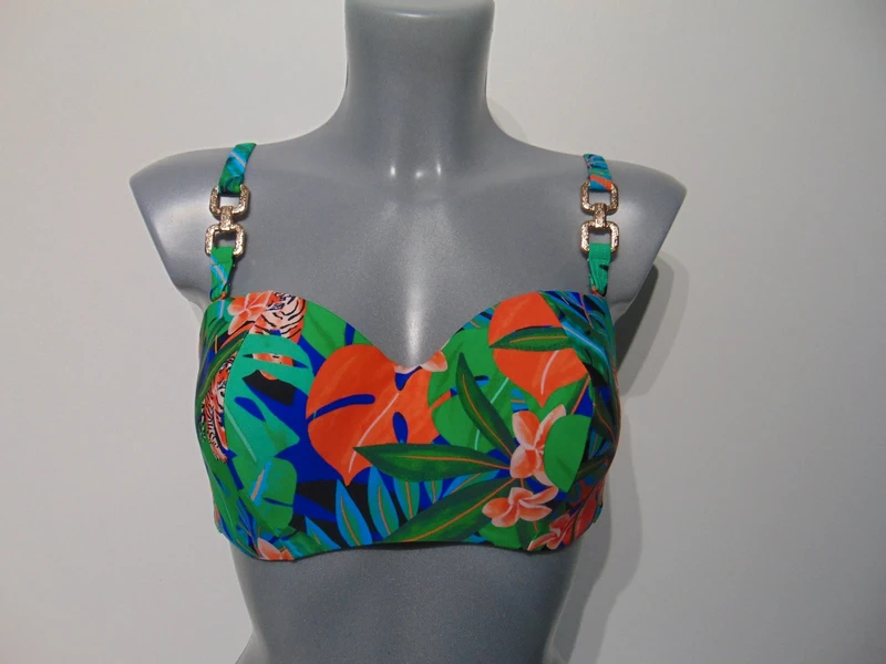 Figleaves Tiger Costa Rica Bandeau Multiway Bikini Top UK 32DD UK 10DD Cup