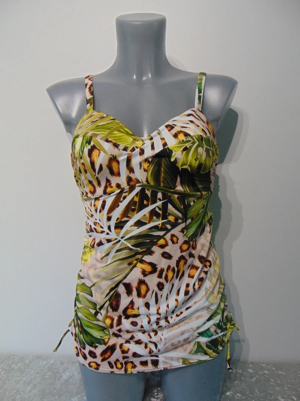 Fantasie Swim Kabini Oasis Multicoloured Tankini Top UK 32D UK 10 to 12 D Cup