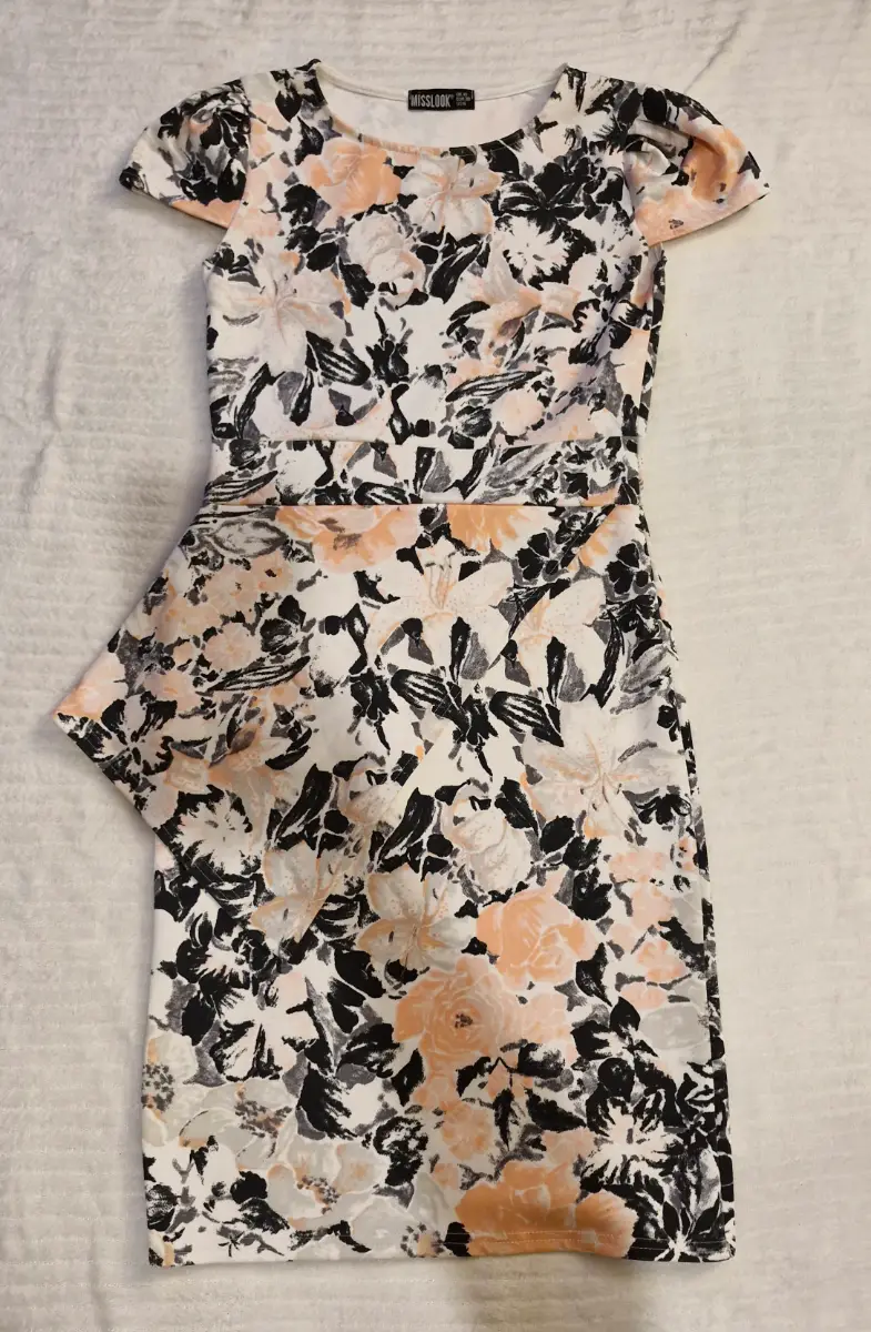 Mislook Floral Peplum Waist Dress