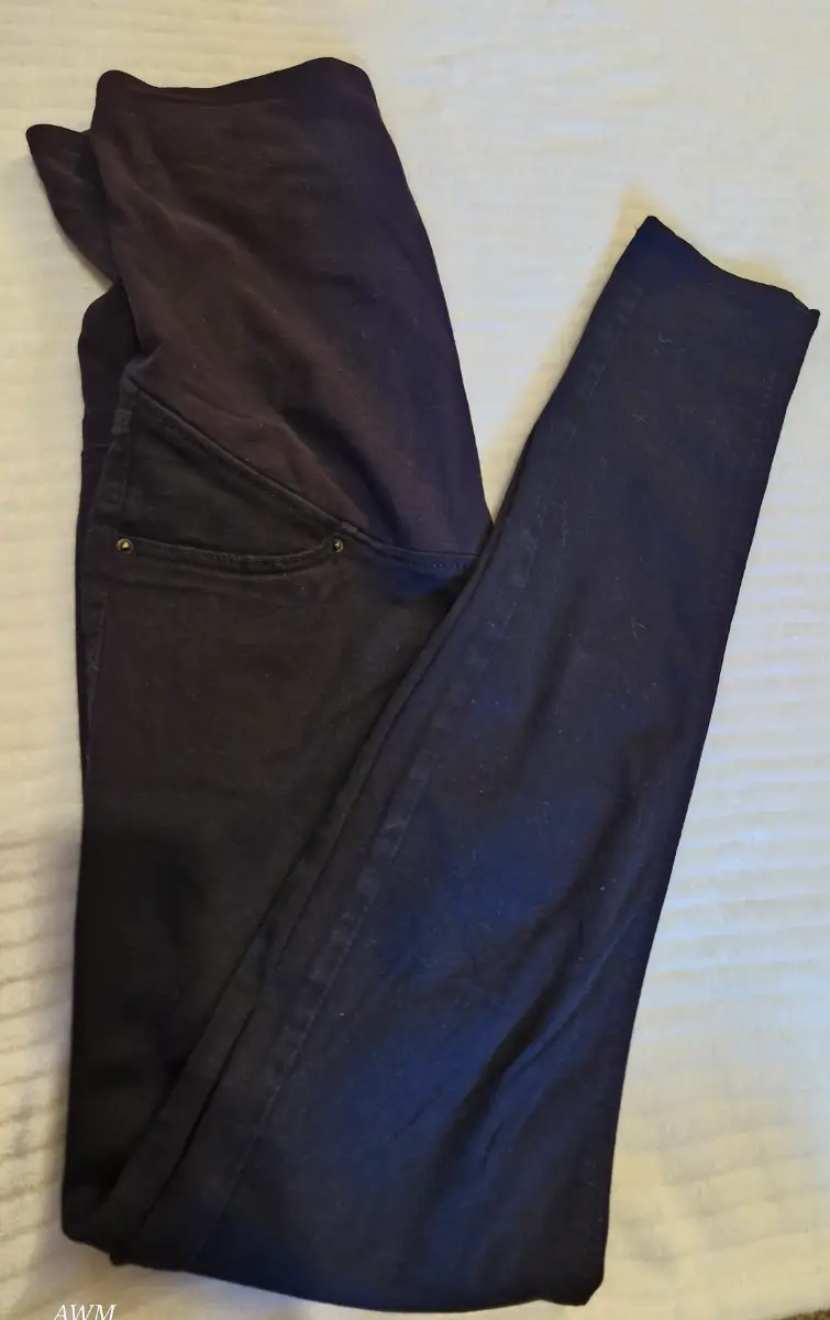 Black over the bump maternity jeggings- size 10