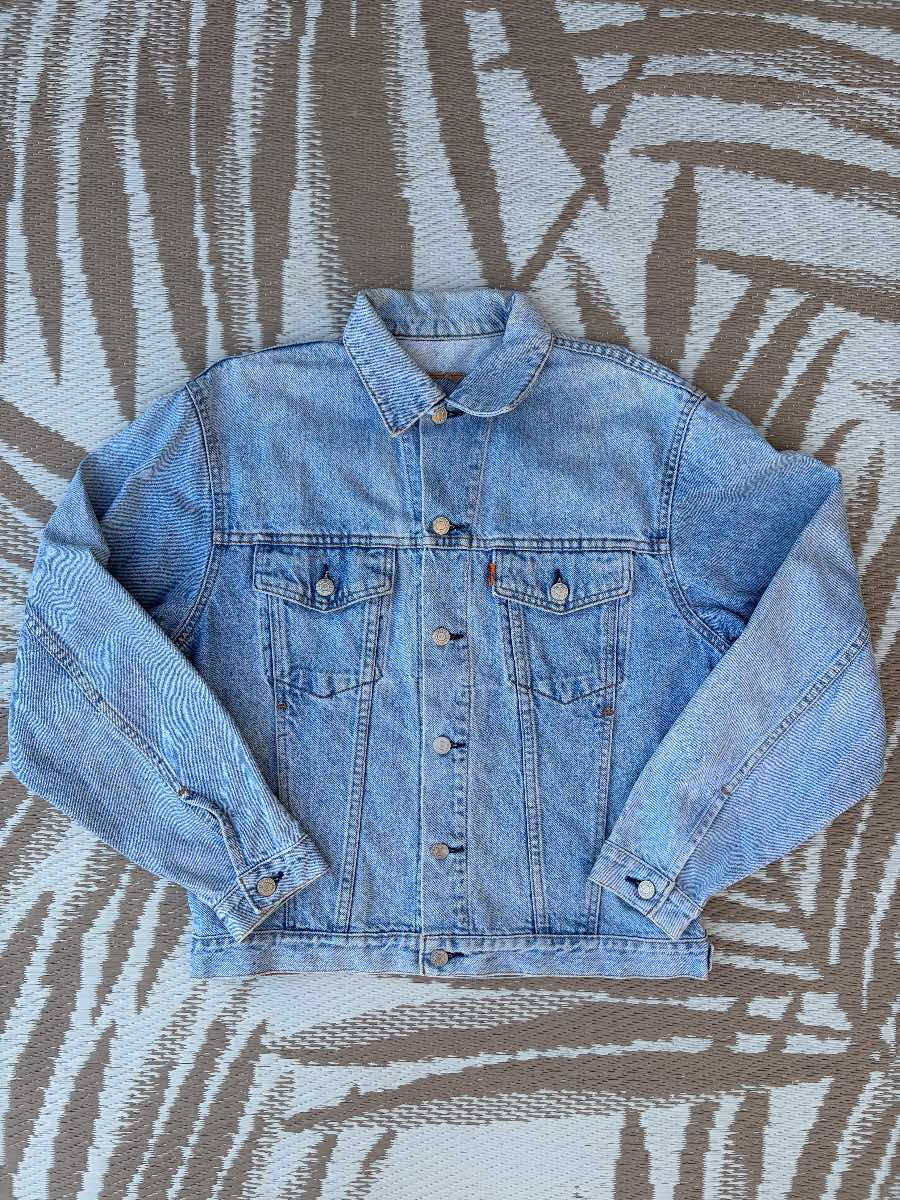 Vintage 70's Levis Orange Tab Light Wash Denim Trucker Jacket 70505-0217 Type 3