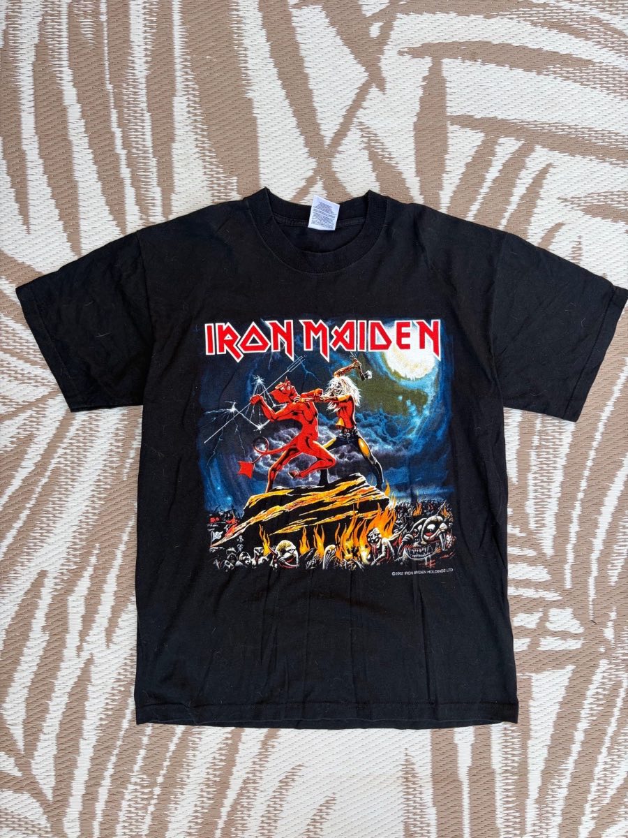 Vintage Iron Maiden I Ran To Brixton Band T Shirt 2002 Cliver Burr Charity Tee