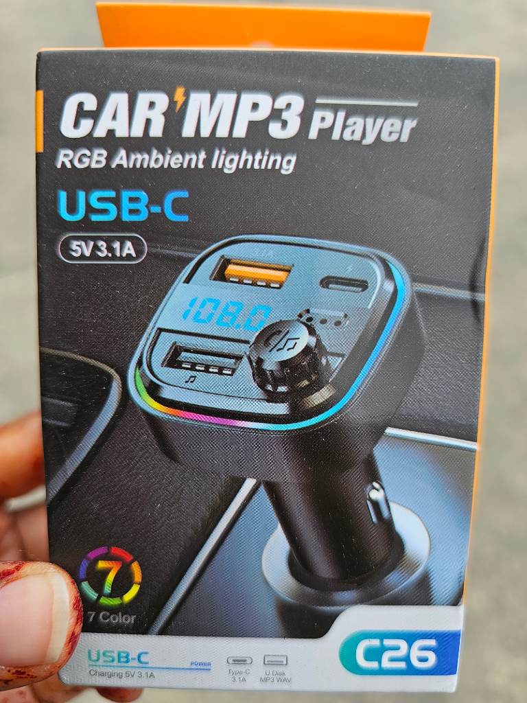 FM transmitter bluetooth car charger