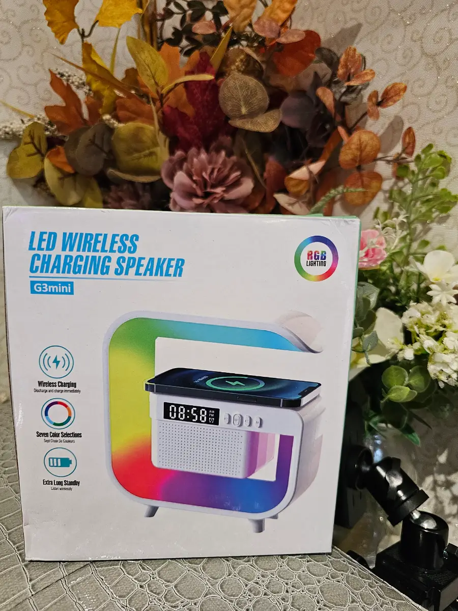 Led wirless charger and speaker