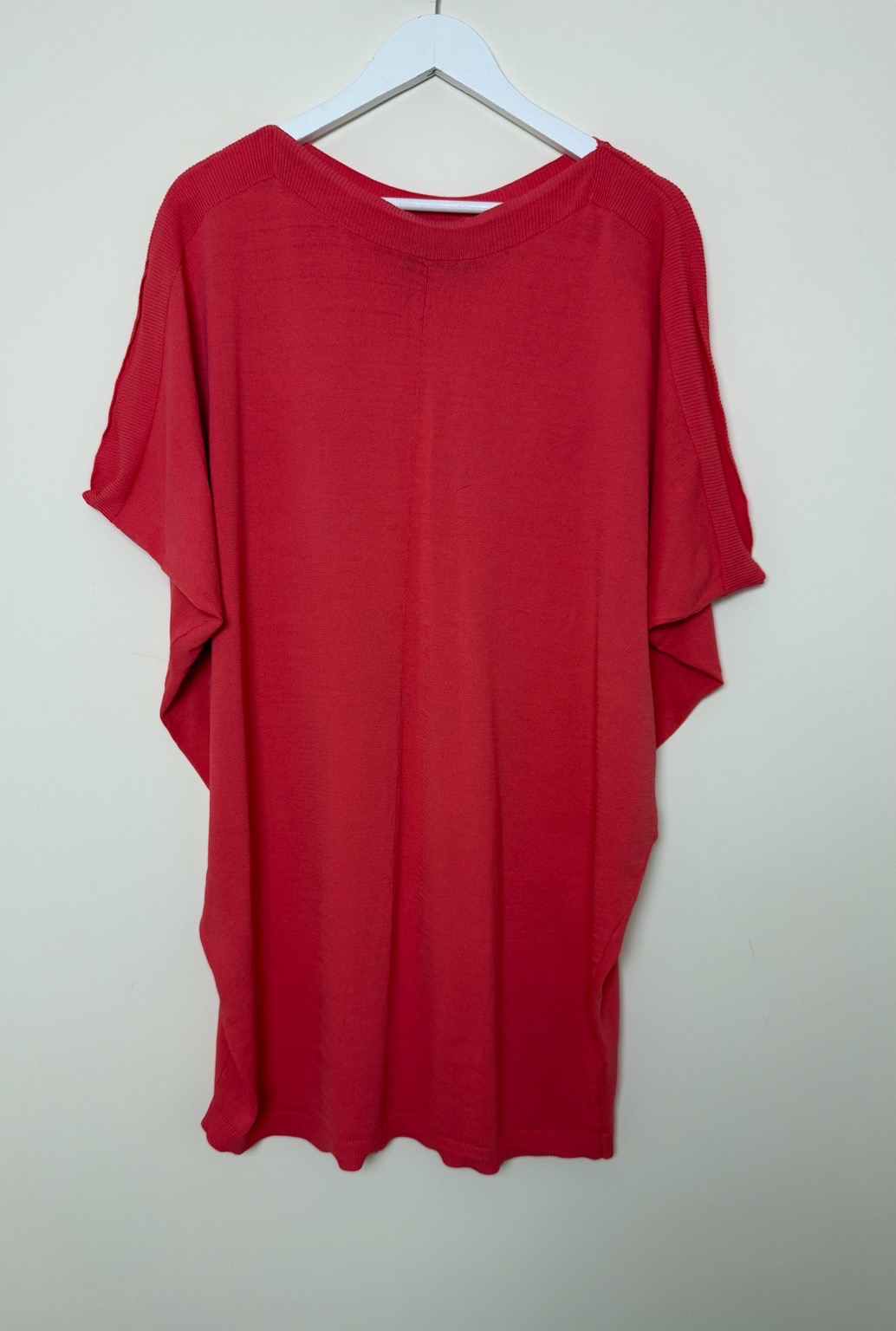 Faux England Red Batwing Sleeve Oversized Relaxed Fit Knit Top Jumper UK XL
