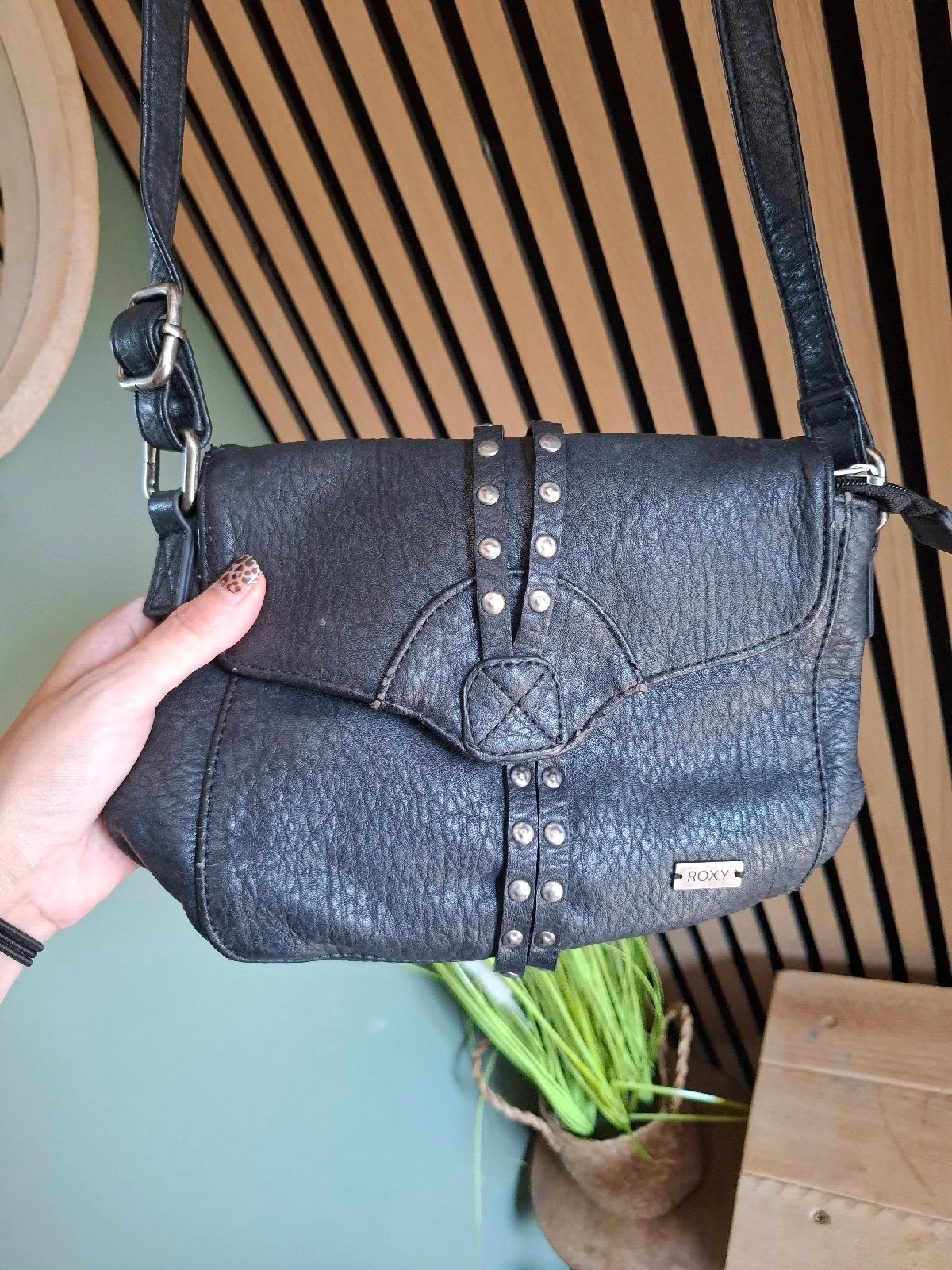 Roxy black surf handbag festival skater chic y2k