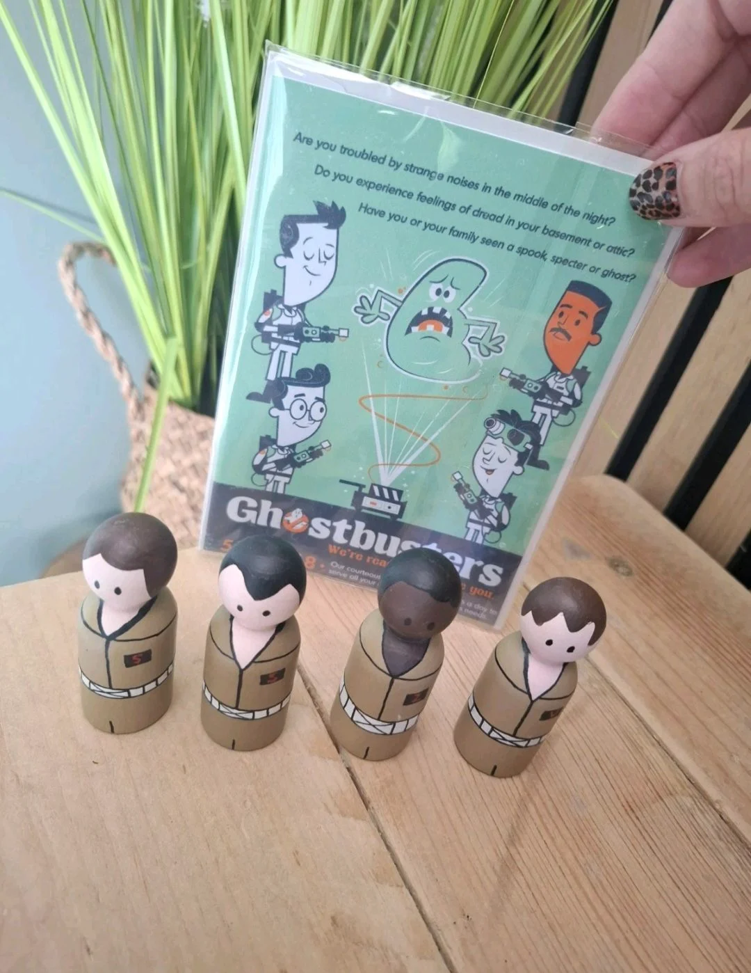 Ghostbusters wooden peg doll set collectable imaginative play