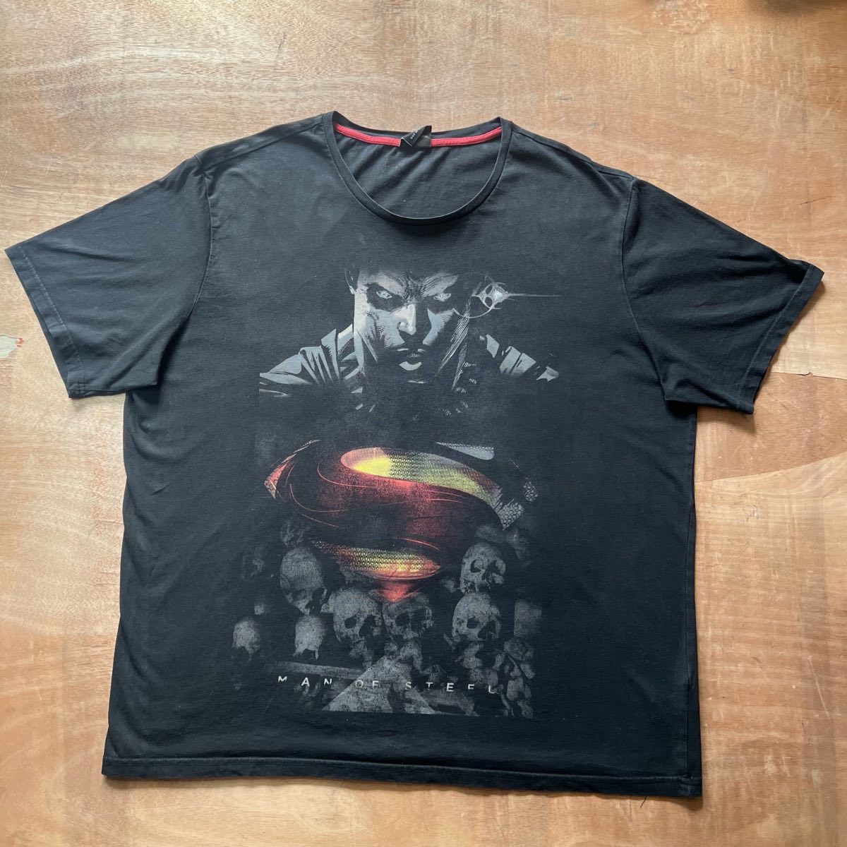Dc Comics 2013 Superman Man Of Steel Black Graphic T Shirt Size 2xl 100% cotton