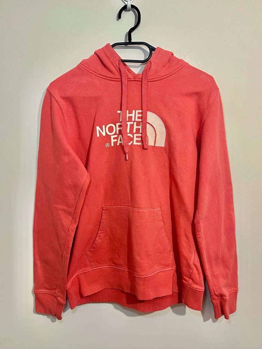 Women’s The North Face Peach Pink Hoodie Size Medium excellent condition 100% Cotton