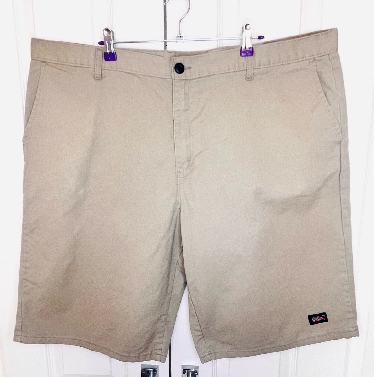 Genuine Dickies Men’s Khaki Chino Relaxed Fit Work Shorts Tan Beige Waist 44