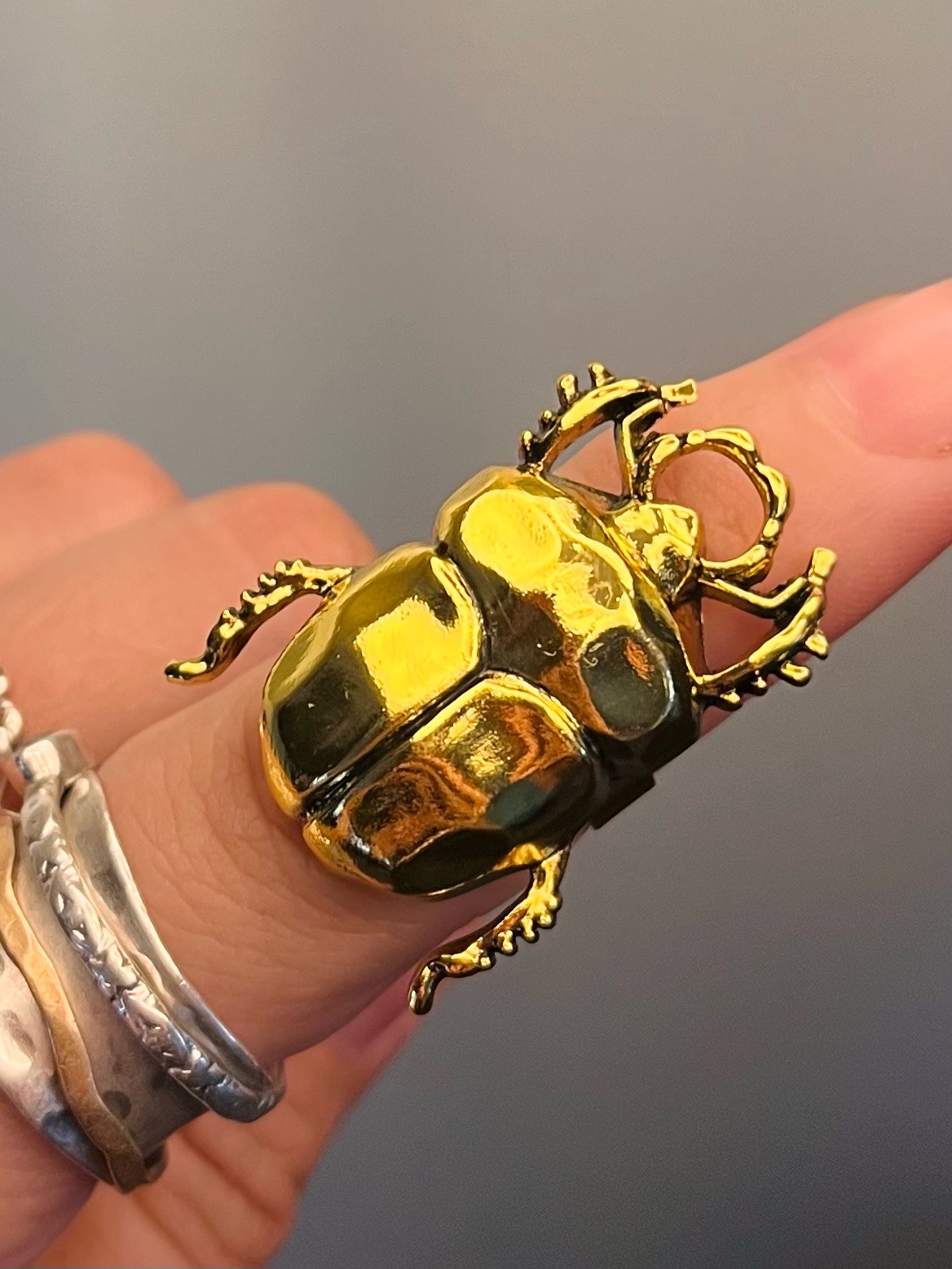 Adjustable beetle ring