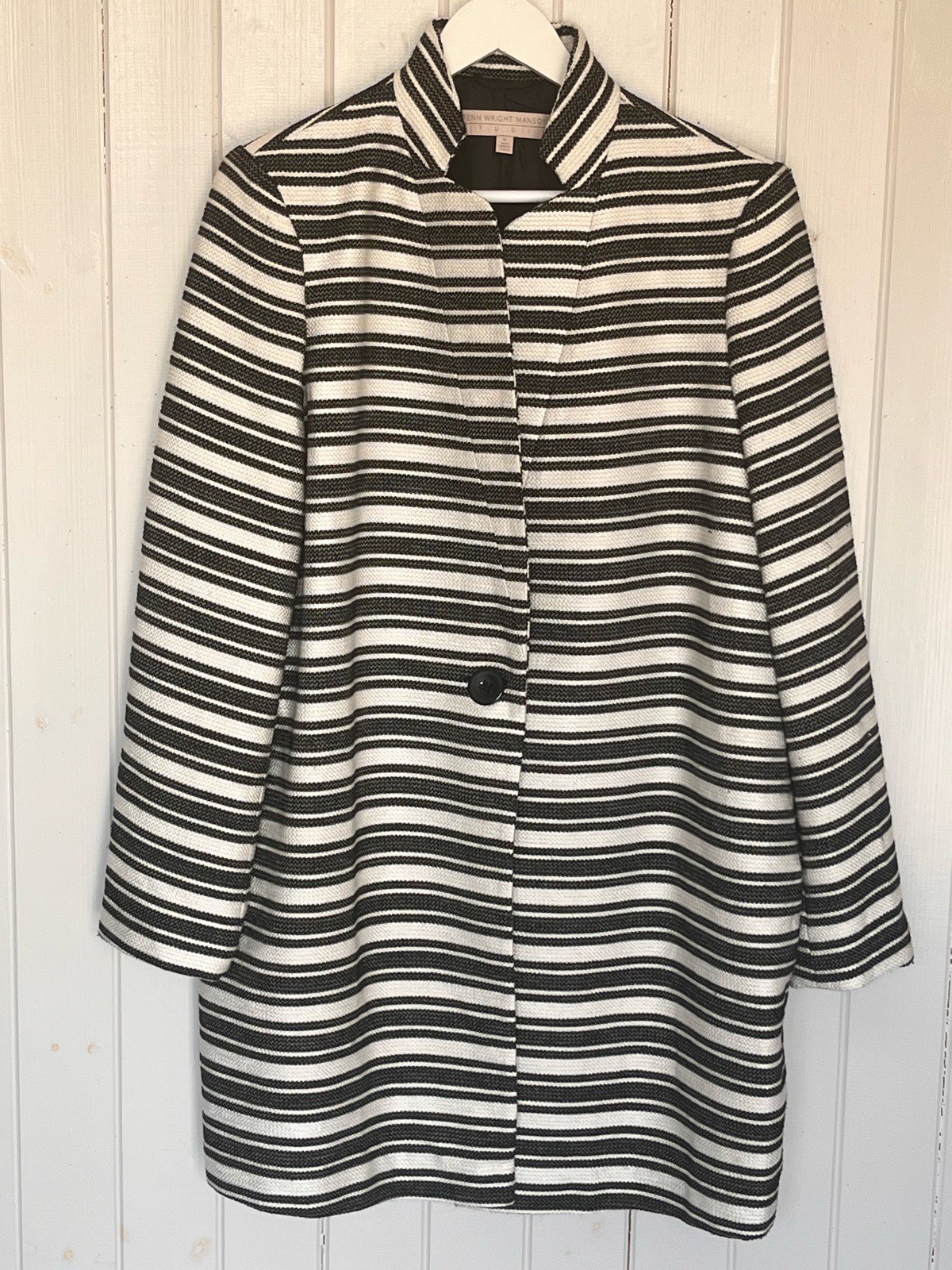 Fenn Wright Manson Studio Striped Autumn Coat XL UK 16(check measurements in description)