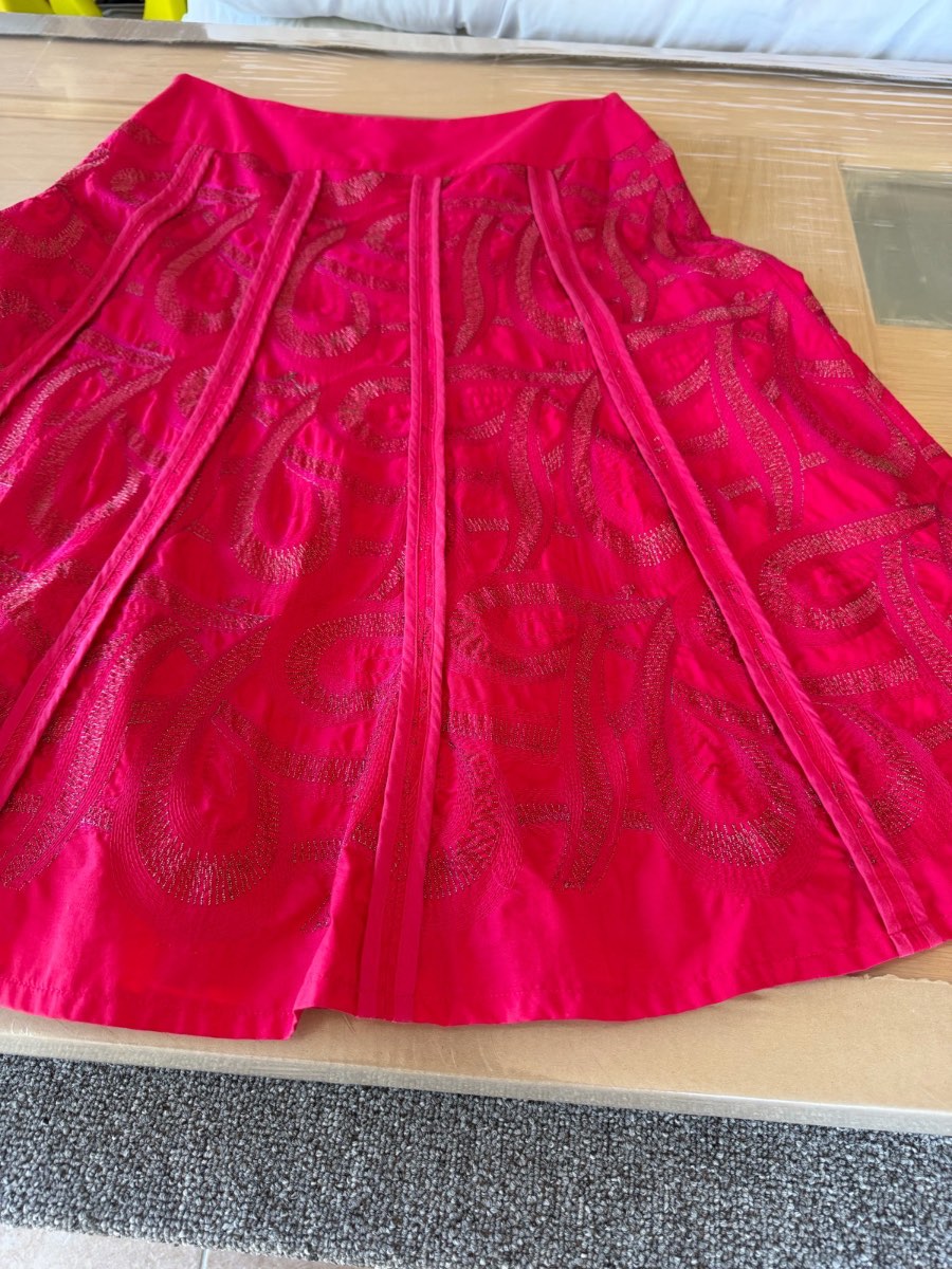 Monsoon red magenta skirt
